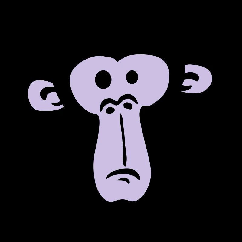 Trauriger Verwirrter Affe Kopf Langeweile Gesicht