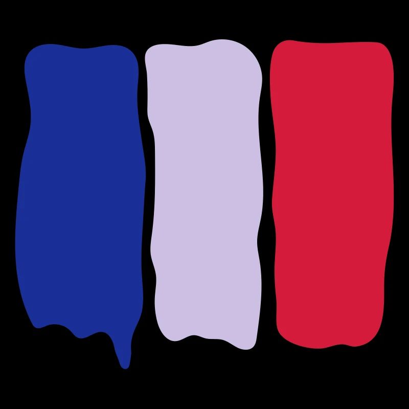French flag runny paint