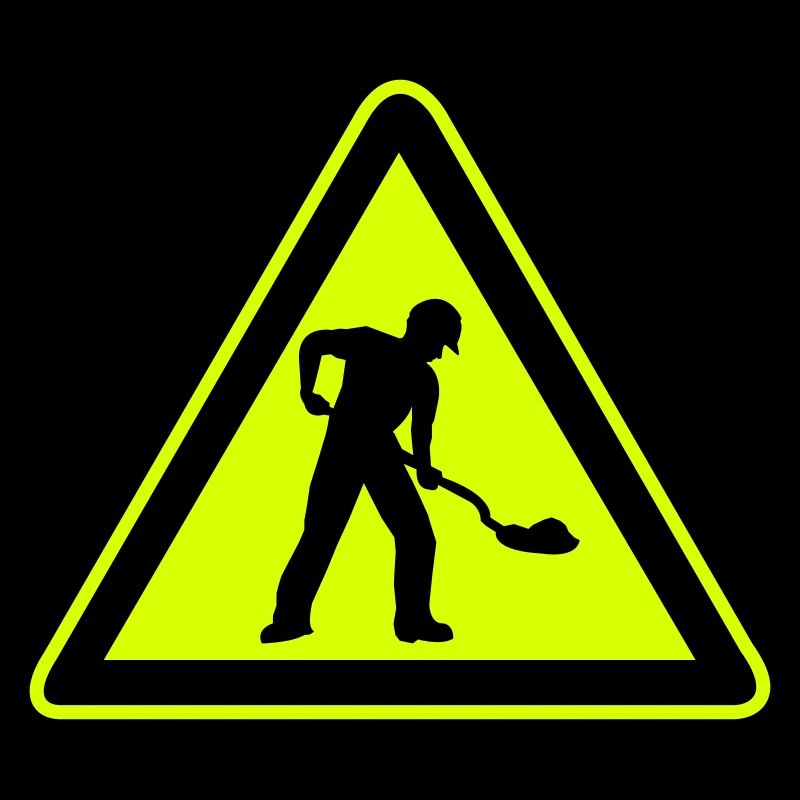 Road construction sign construction site 1