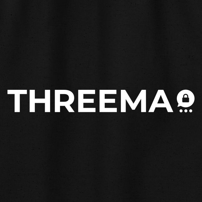 Threema Logo Aufdruck weiss
