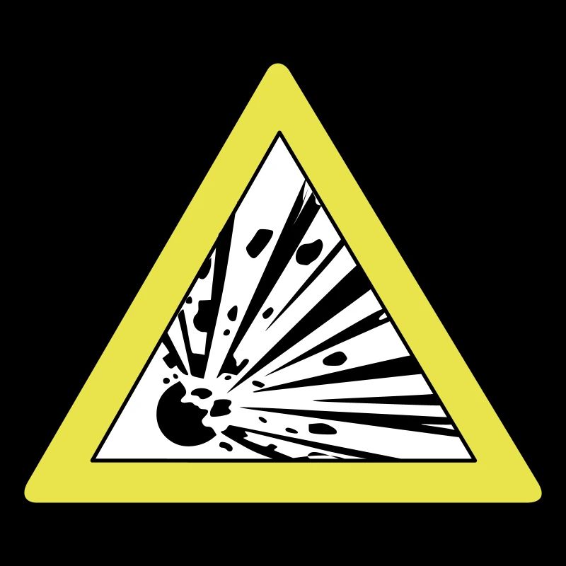 Trafic signe explosion