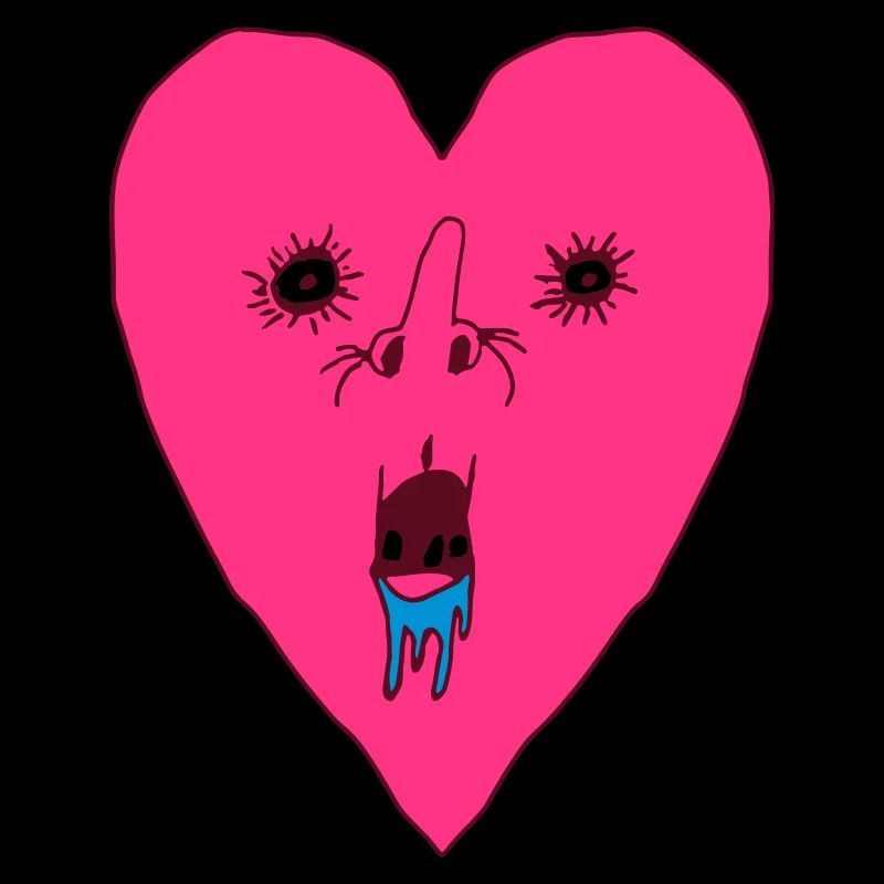 Heart Grimace - Ugly heart face