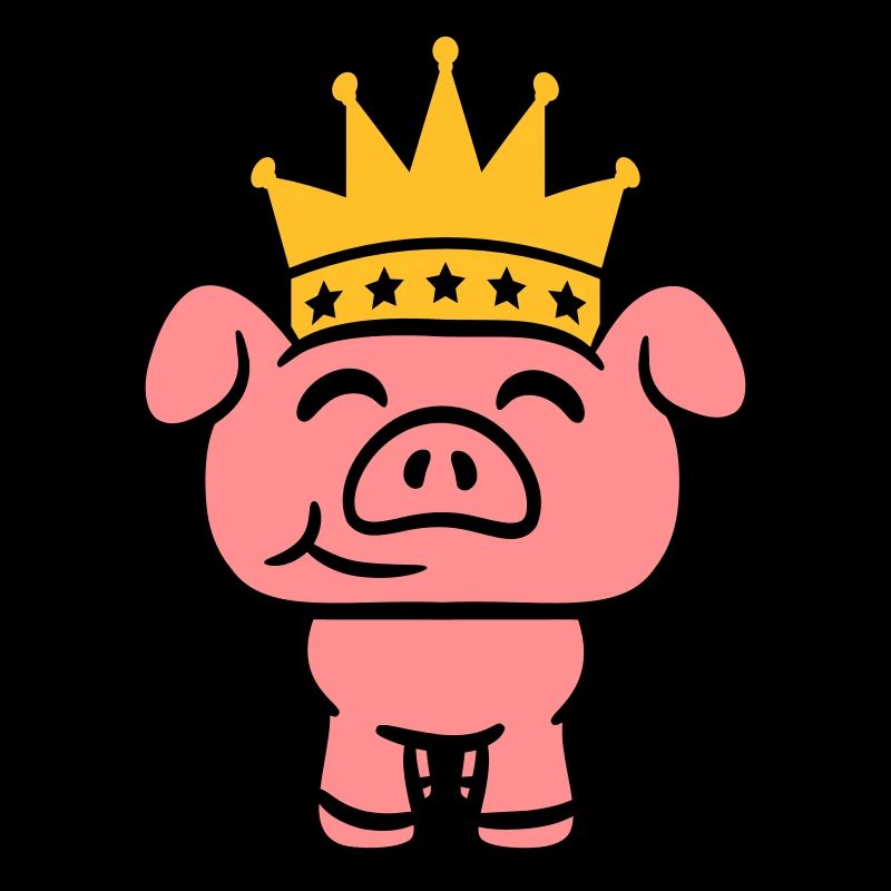 Cochon Roi Reine Prince héritier Princesse