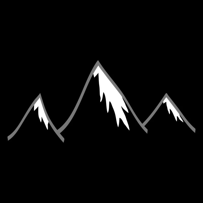 Berge mit Schneekuppe