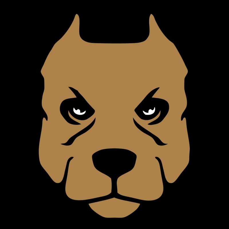 dessin tête de chien American Pit Bull Terrier