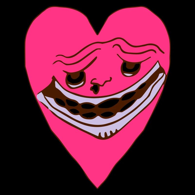Heart Grimace - Ugly Heart Face