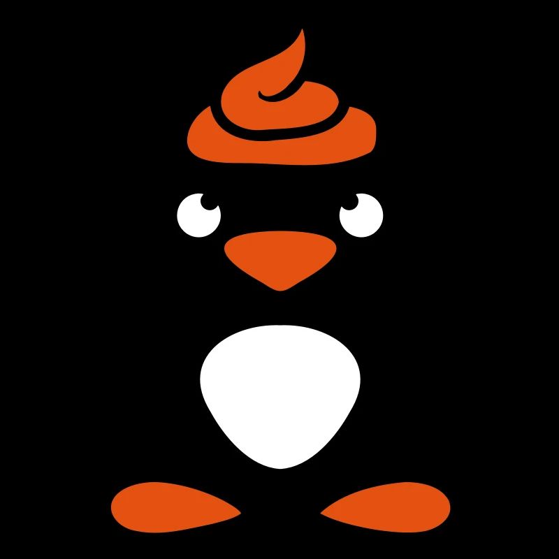 Pinguin Kacke auf Kopf gemacht Lustige Kot Scheiße