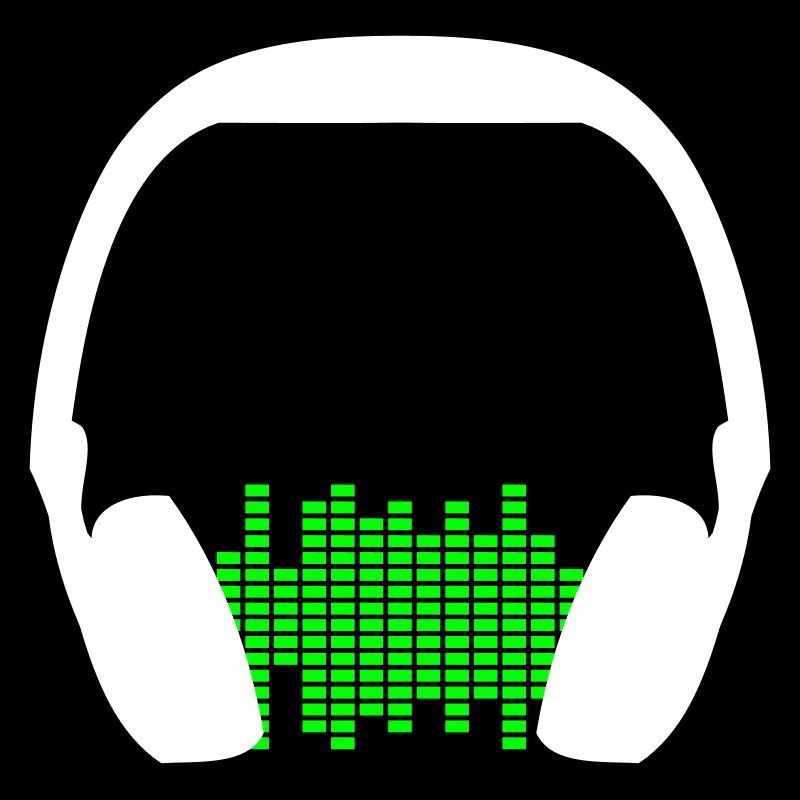 Kopfhörer Techno Musik Party Equalizer Wellen Logo