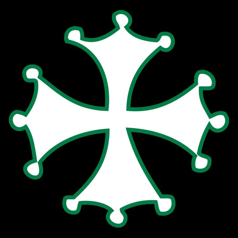croix occitanne verte