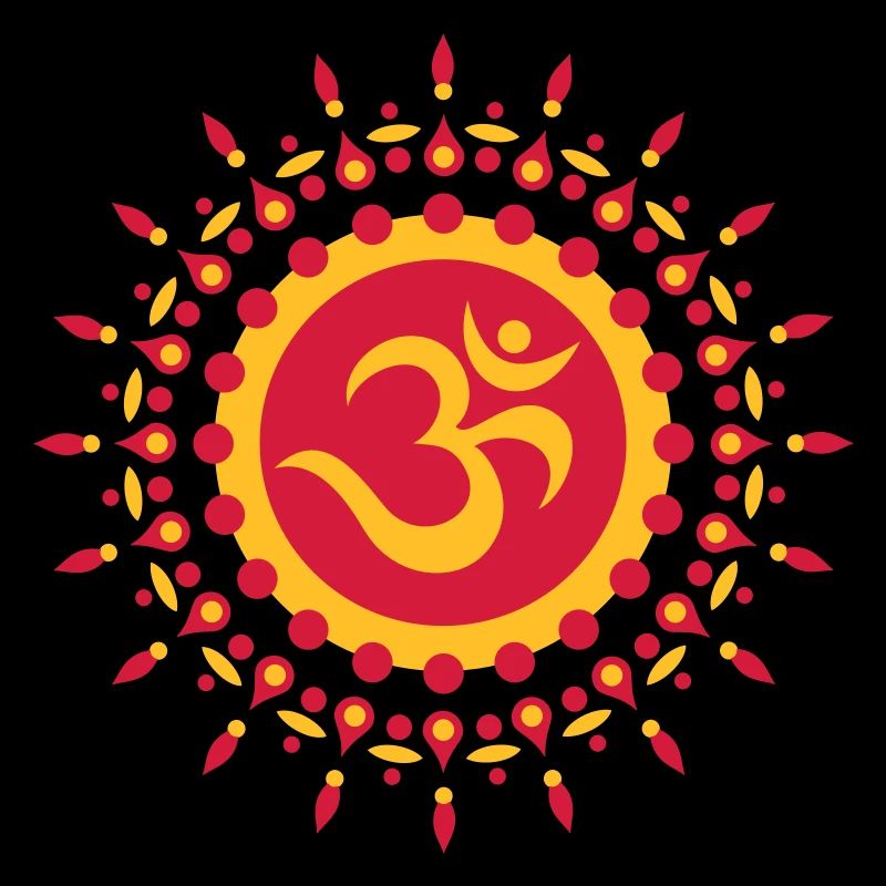 Om Symbol Mandala Sonne Yoga Meditation, 23 Farben
