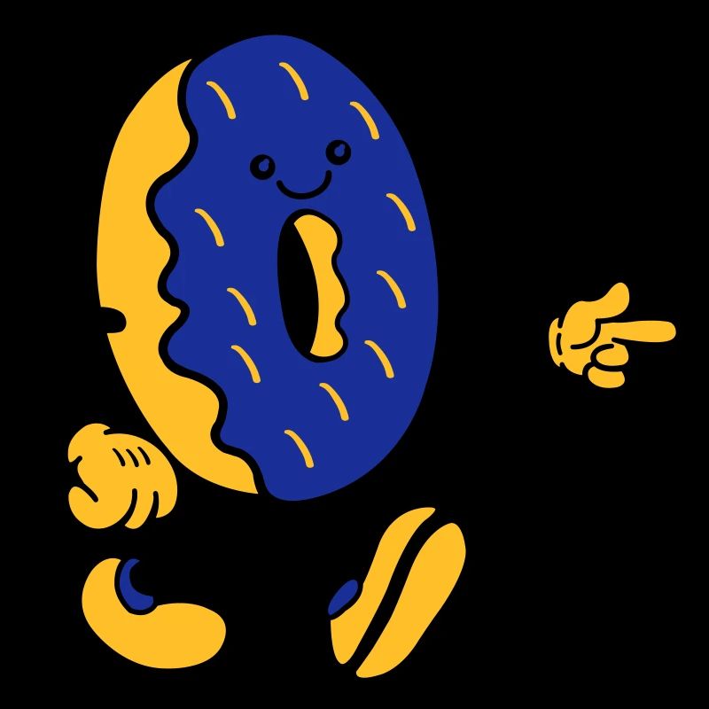 donut comic smile