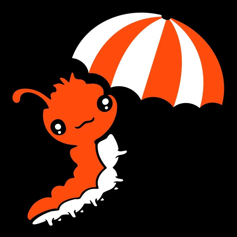 Flying Caterpillar Umbrella Sky Windy Holiday