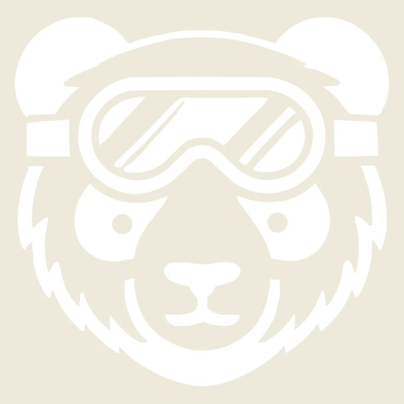 Pandabär Skibrille