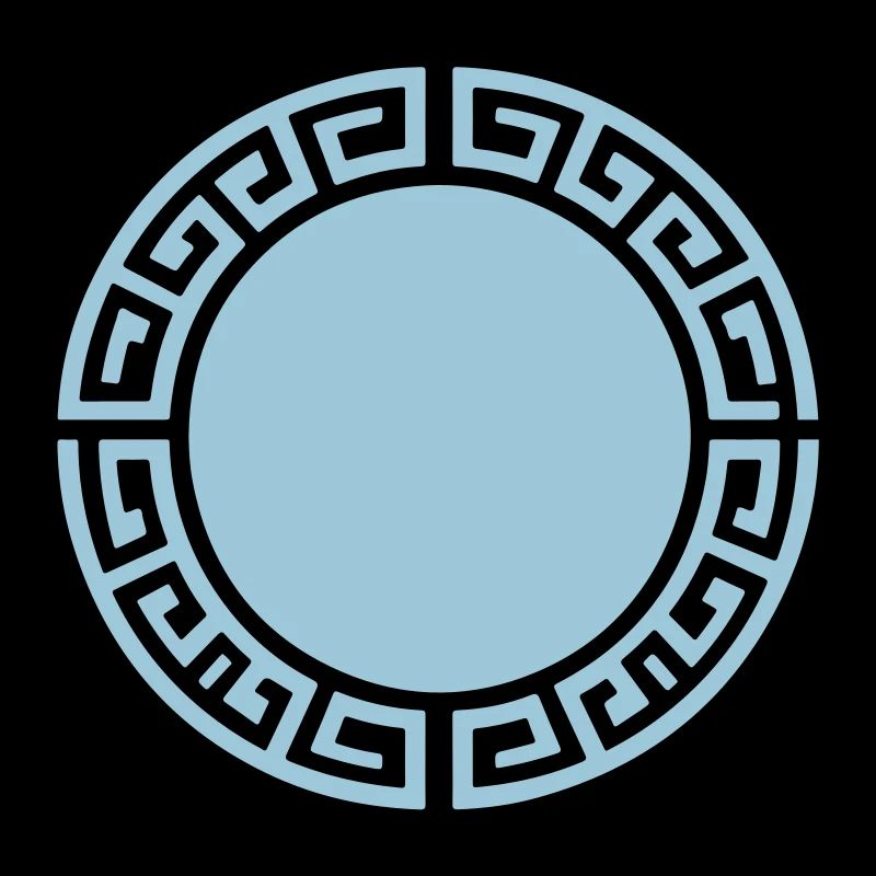 Griechisches Symbol Kreis Sparta