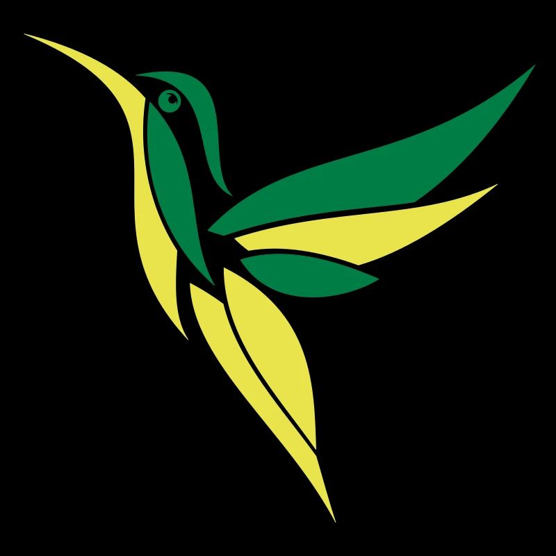 Kolibri hummingbird 2-farbig