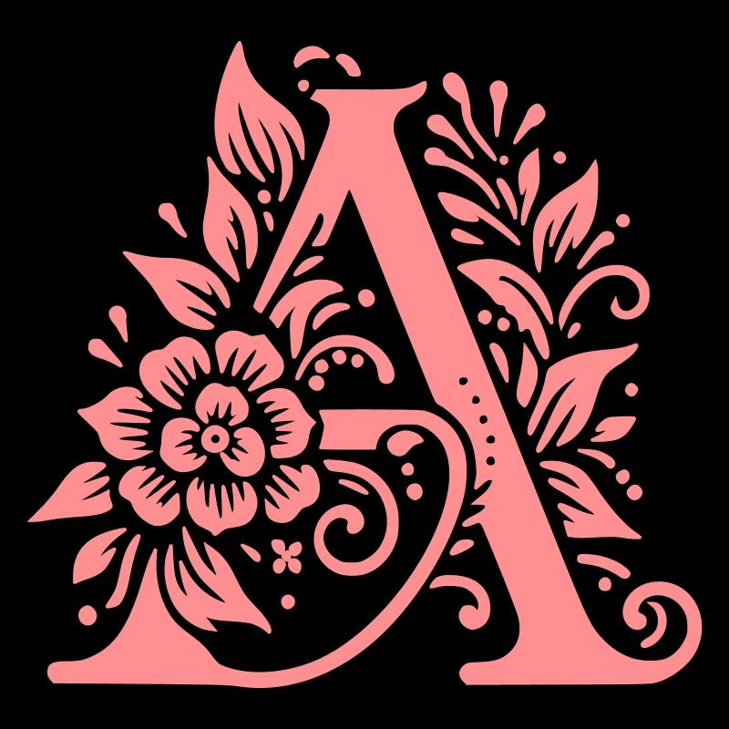 Lettre A Floral