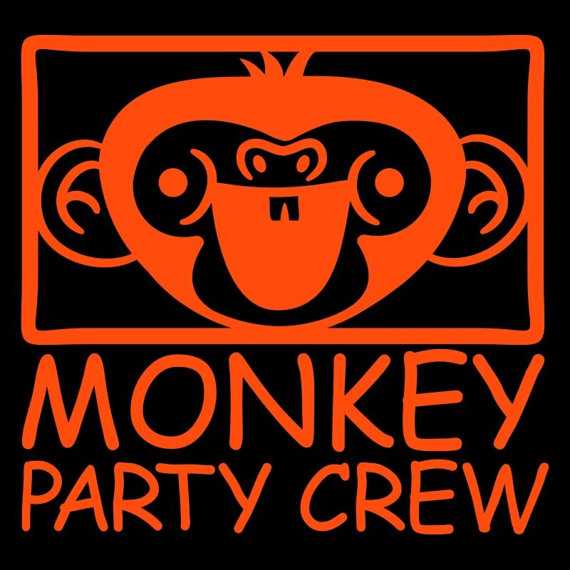 Monkey Party Crew Affen Feiern Team Freunde Spruch
