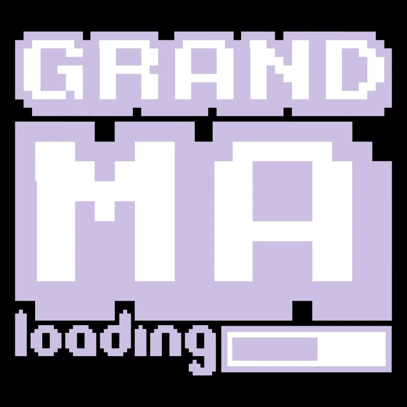 Pixel Grandma Loading Ladebalken Gamer Videogame
