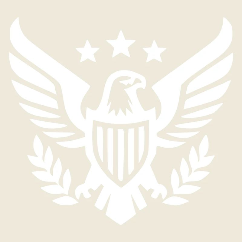 aigle, faucon, branches d’olivier, états-unis, blason vectoriel