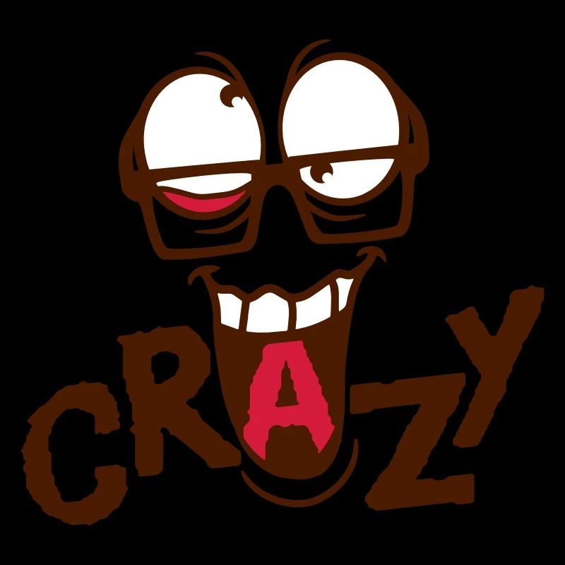 Crazy Visage Crazy Lunettes à monture de corne Yeux Grimace