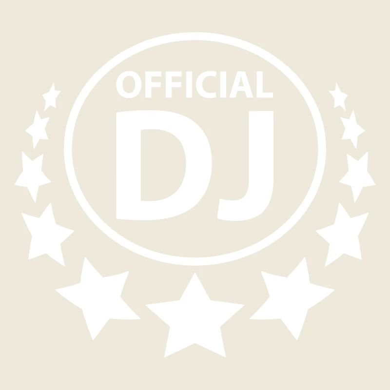 Official DJ Star Mixer Dance Party Music Logo
