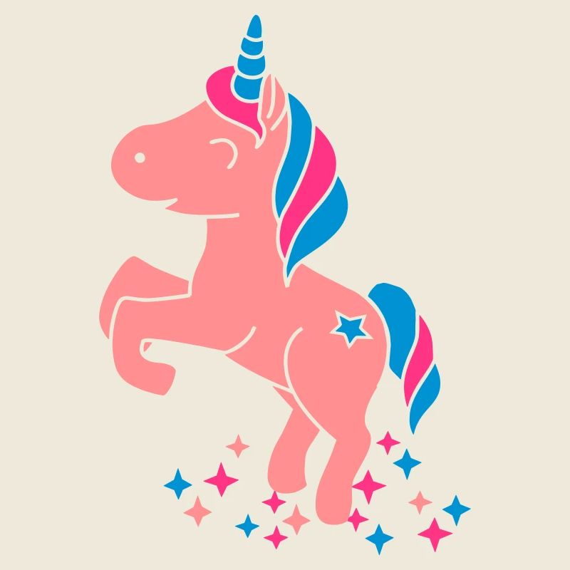 Étoiles de paillettes Licorne debout