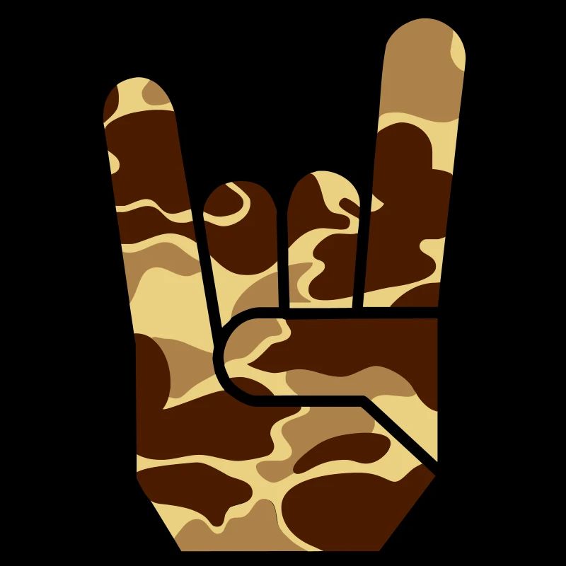 camou rock hand