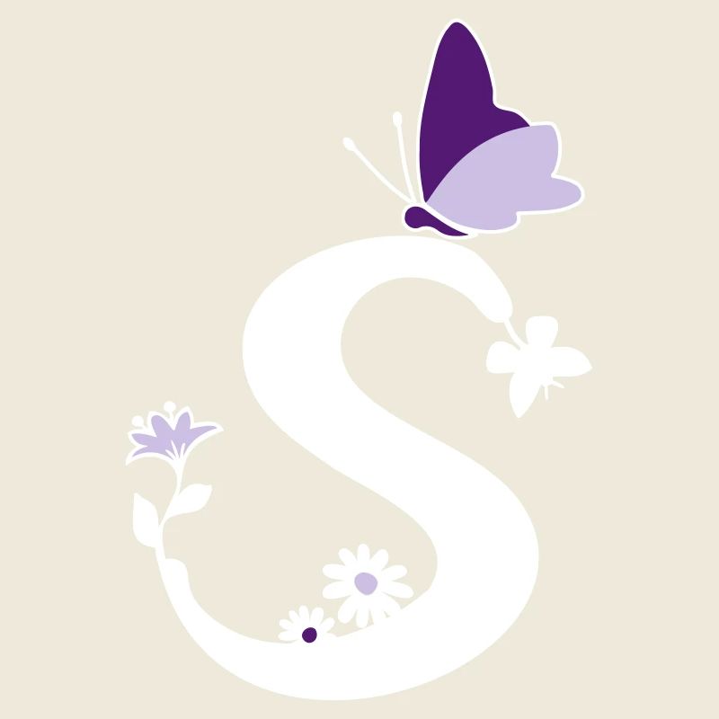Schmetterling Dekoration Buchstabe Initiale S