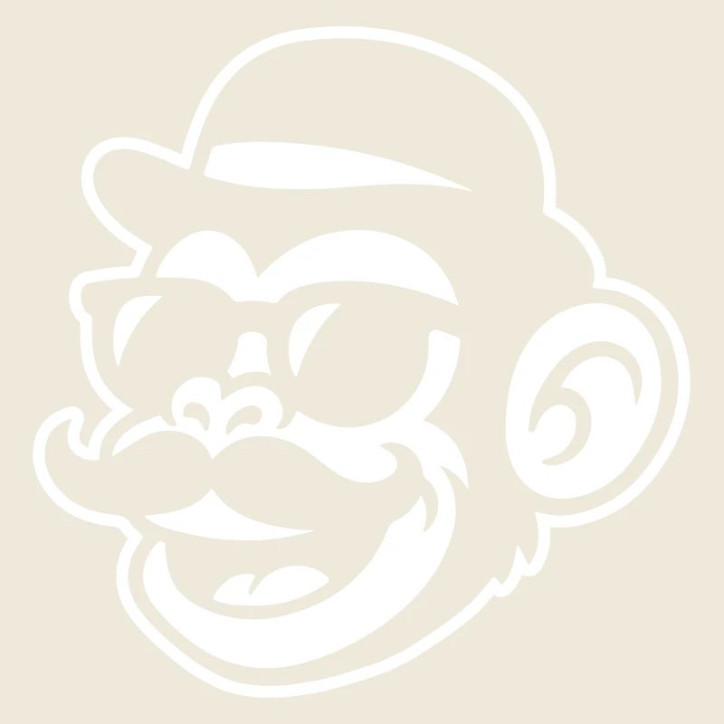 Affe Mustache Lustig