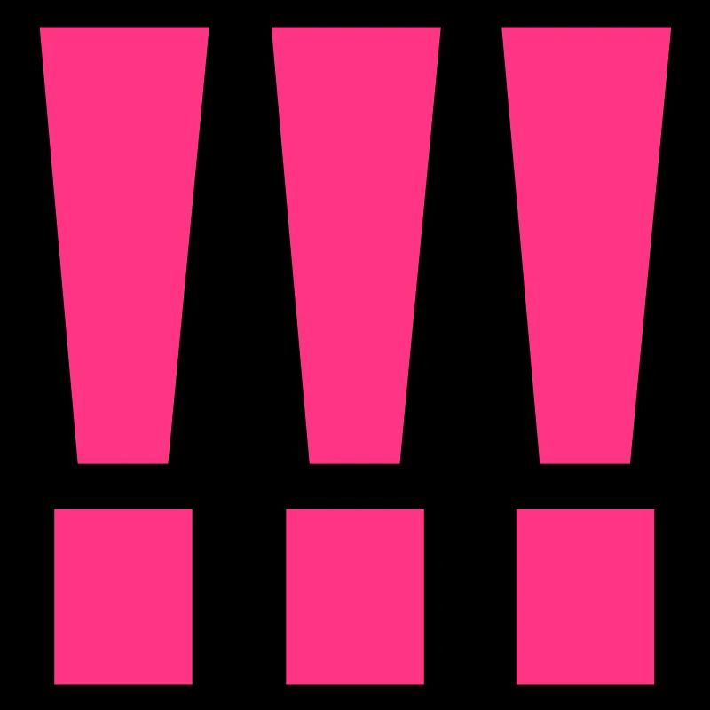 drei ausrufezeichen pink