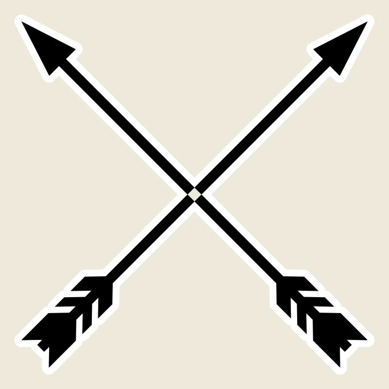 Flèches croisées avec vecteur de cadre