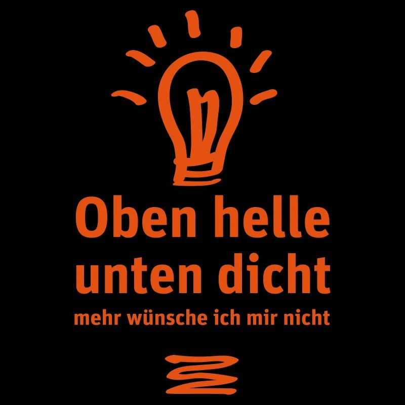 Oben helle, unten dicht..