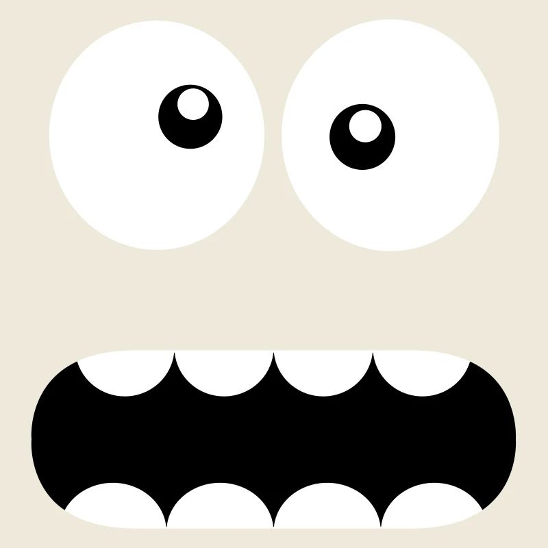 Lustiges Monster Comic Face - Verückt / Smiley