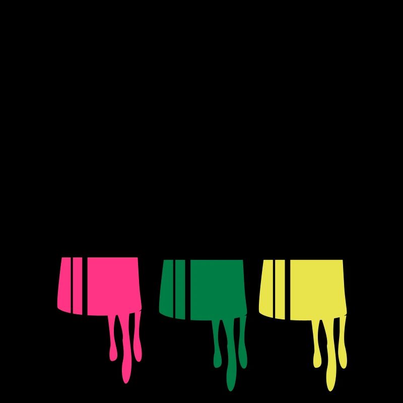 dripping paint brush