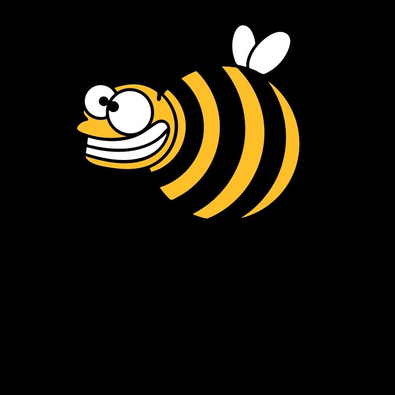Dicke Verrückte Biene Bee Happy