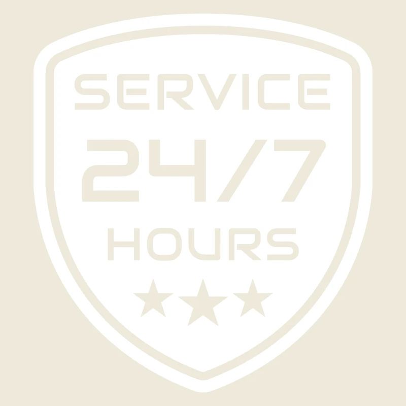 Professionelles 24/7 Support-Service-Logo. 24 Stunden s
