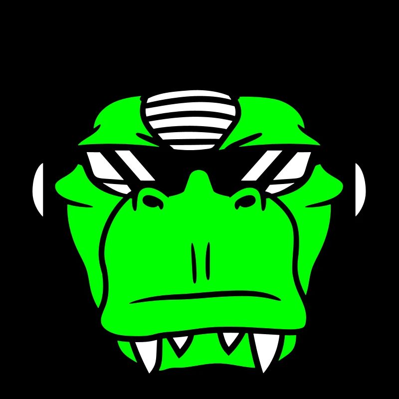 Cool DJ Dinosaur T-Rex Face Party Music