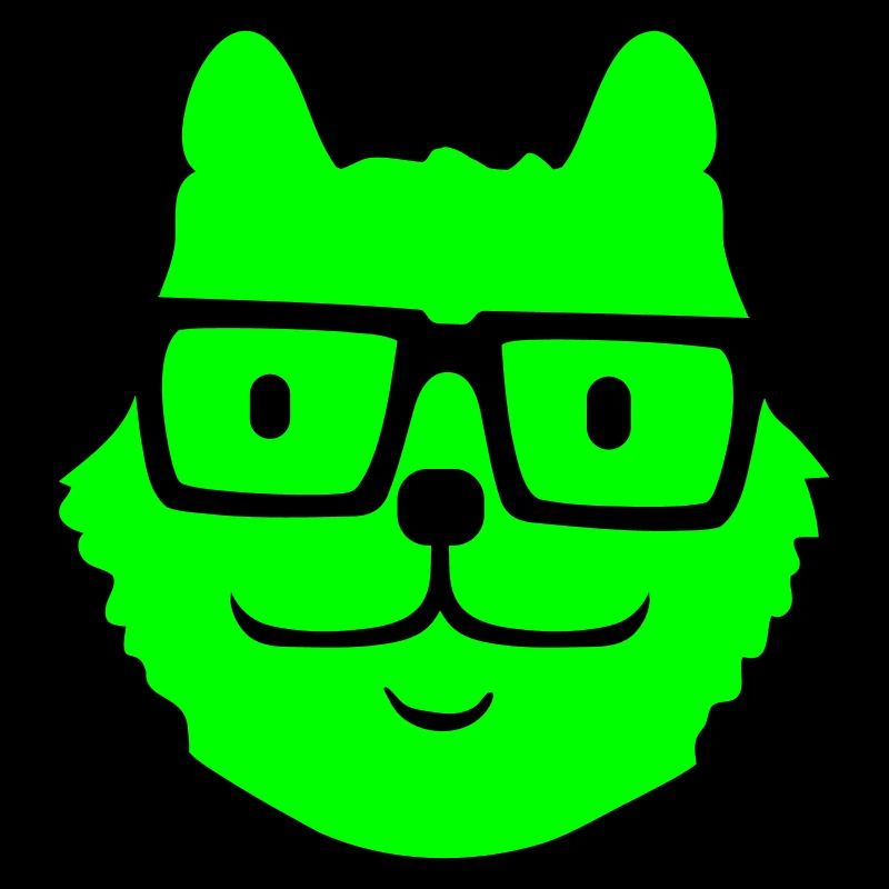 Smart Nerd Cat Lunettes à monture en corne Geek Kitten