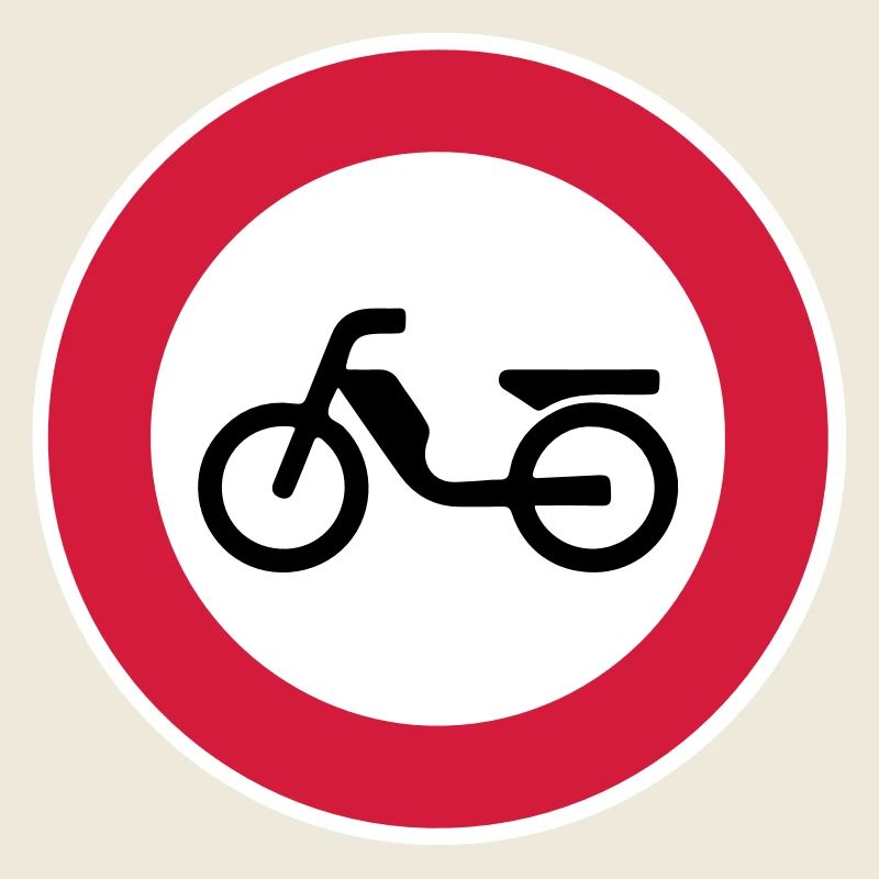 Moped moped prohibition prohibition sign road sign 2c