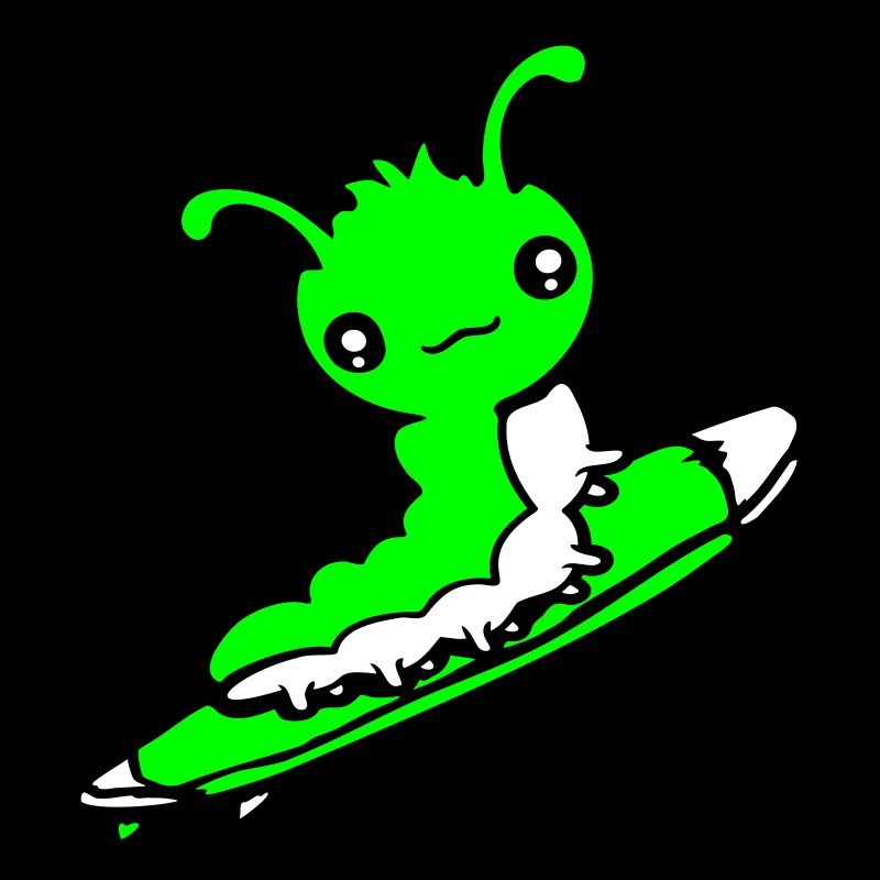 Caterpillar Surfer Surf Planche de surf Vagues de mer Riding