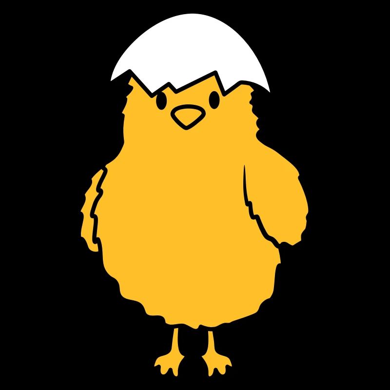 Chicks with eggshell on the head