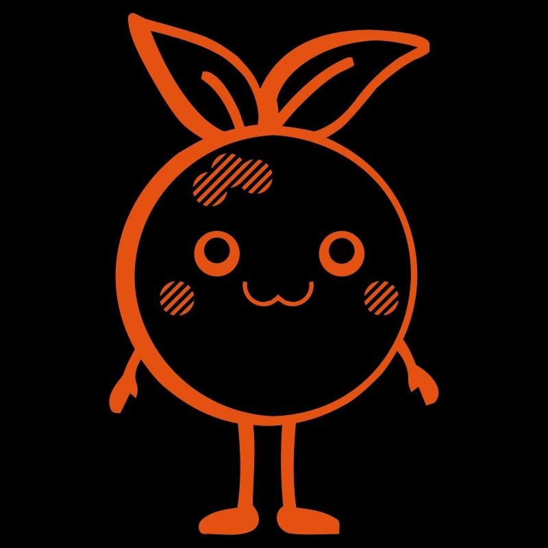 Kawaii-Design-Serie: süße Orange