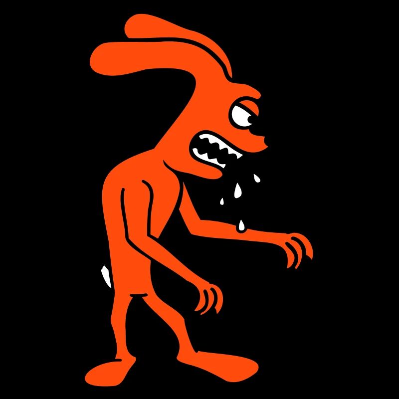 Lapin Monstre Mal Vorace Halloween Bave Salive