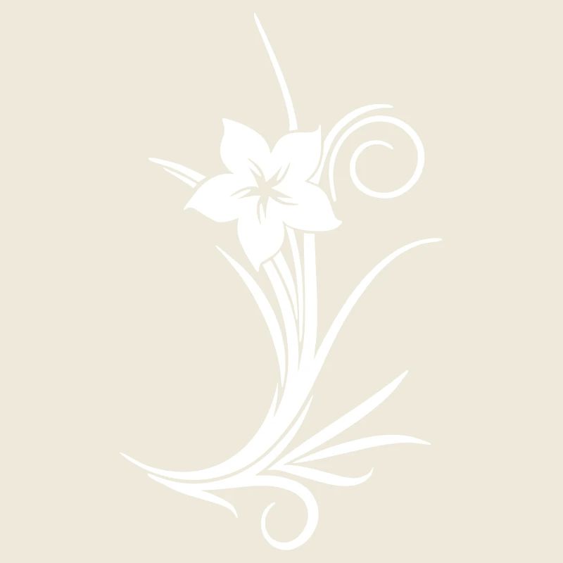 Cercle de fleurs blanc gauche