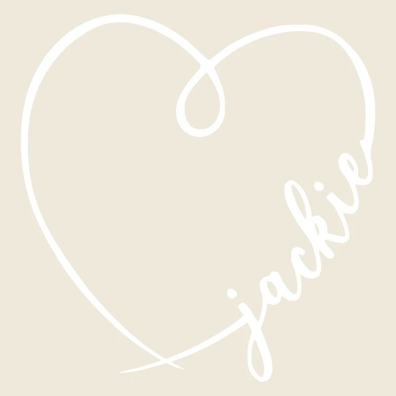 Jackie Name Calligraphy Heart
