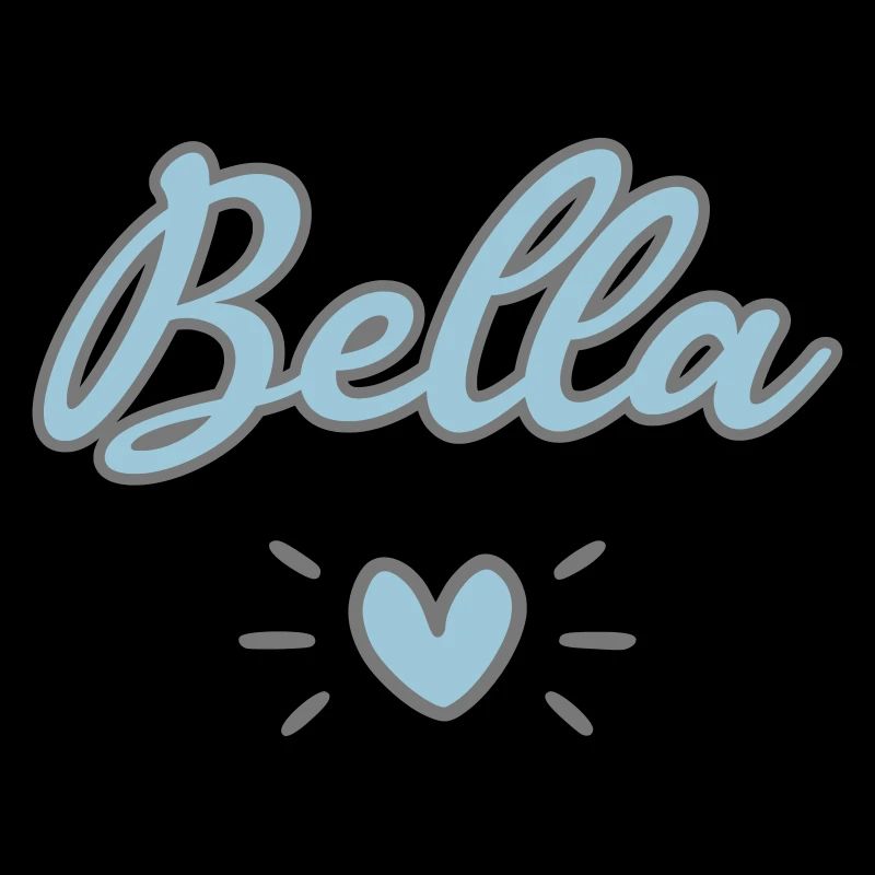 Bella Isabella last name first name with heart