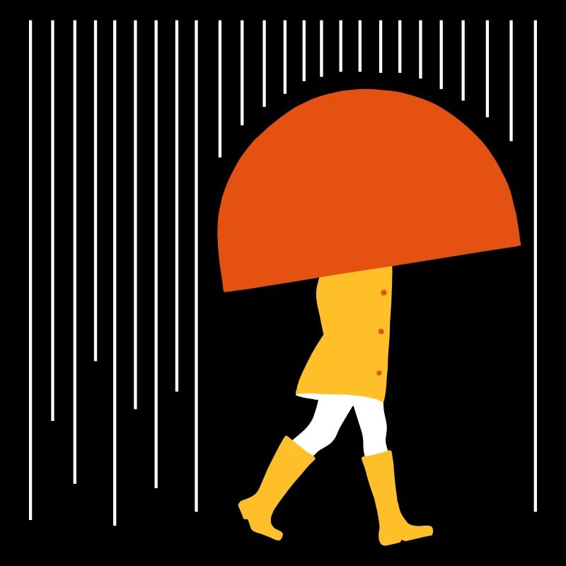 Mensch im Regen - Minimal