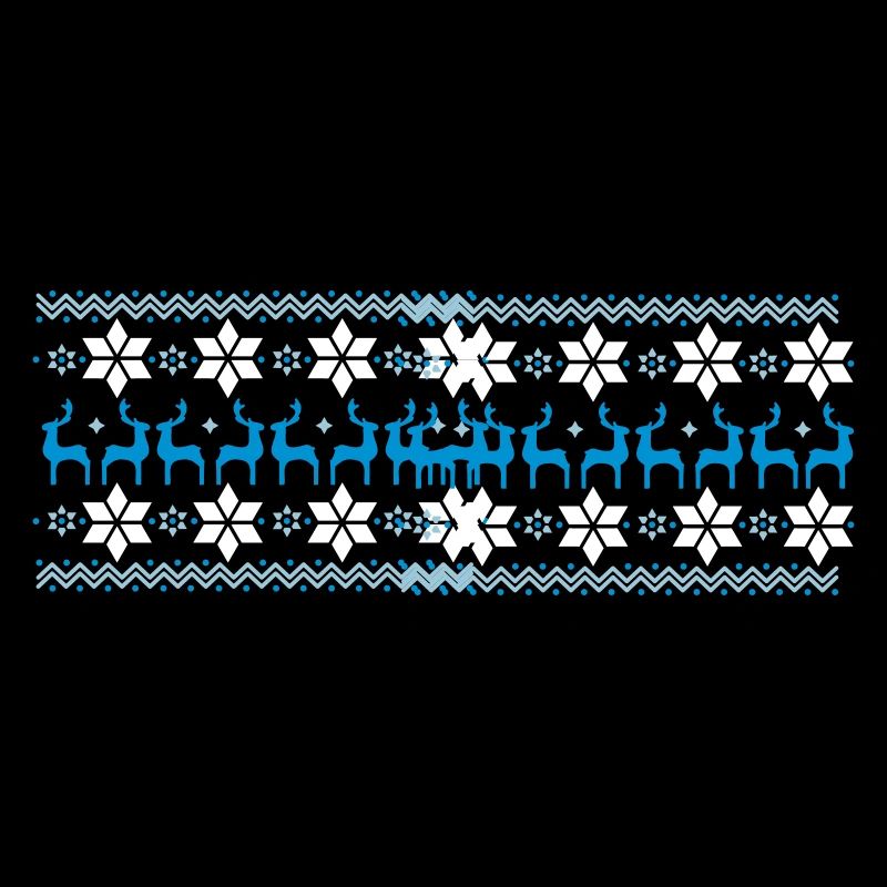 Poinsettia pattern and reindeer pattern