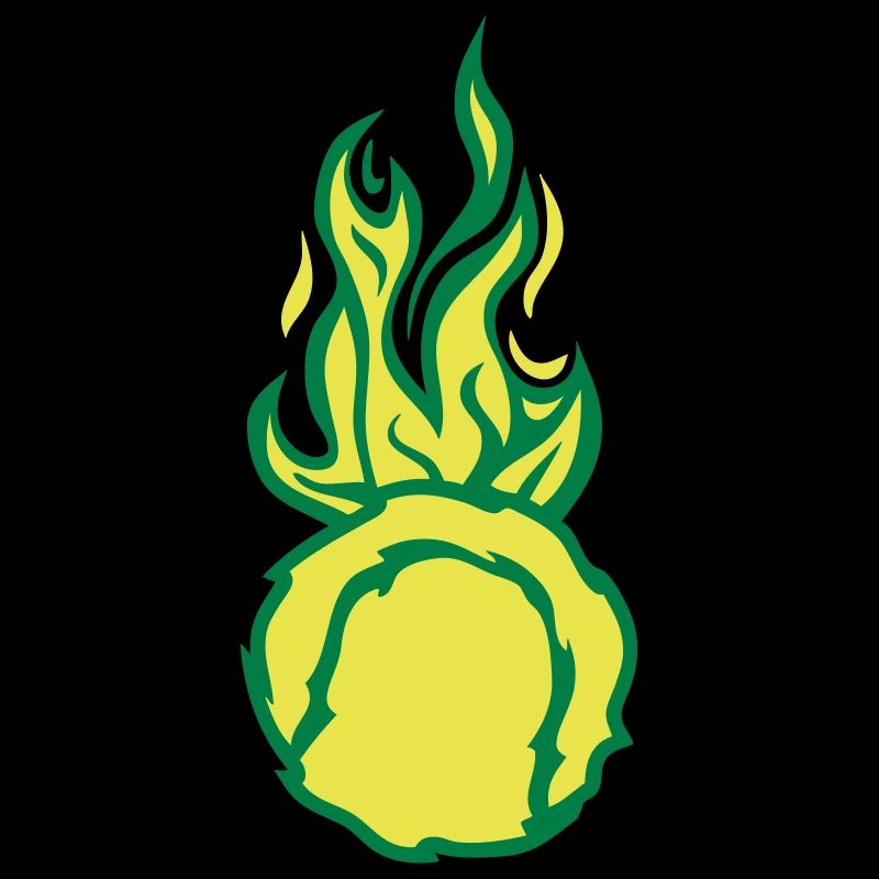 balle tennis flamme fire flame d
