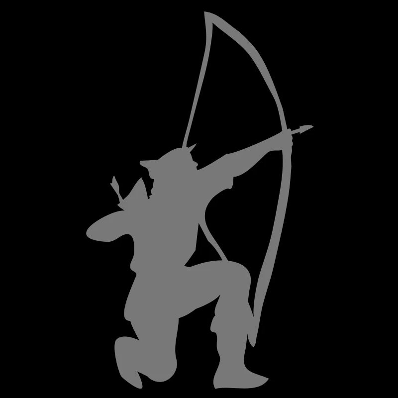 archer longbow kneeling stance by patjila